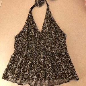 Floral American Eagle halter top